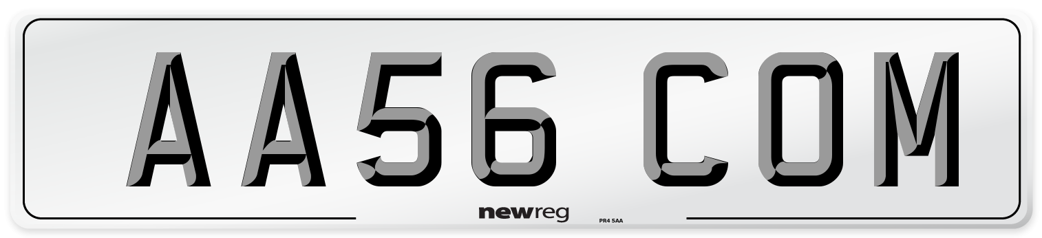 AA56 COM Number Plate from New Reg
